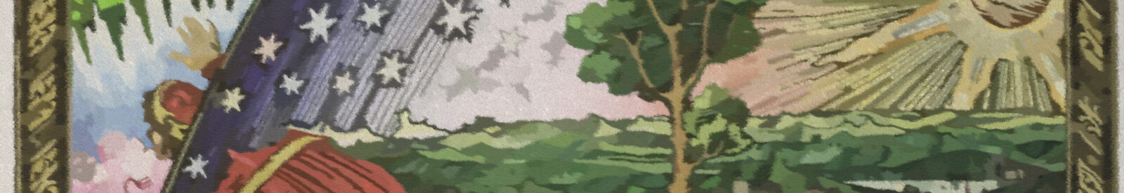 detail from Flammarion, showing a person popping their head out of the sphere of stars