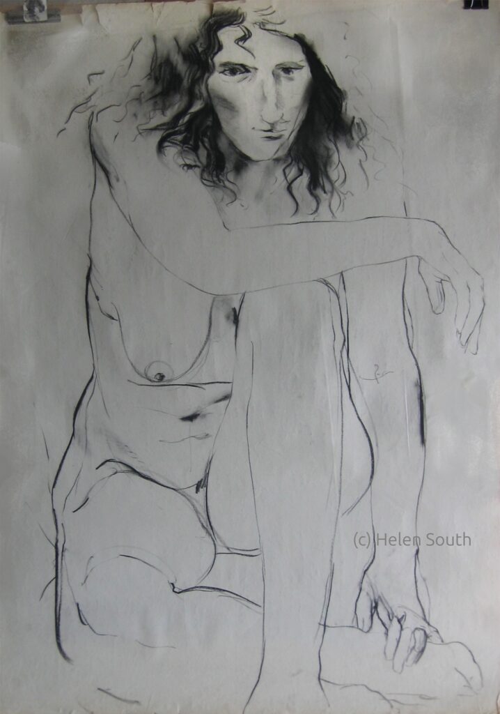 figure drawing in charcoal